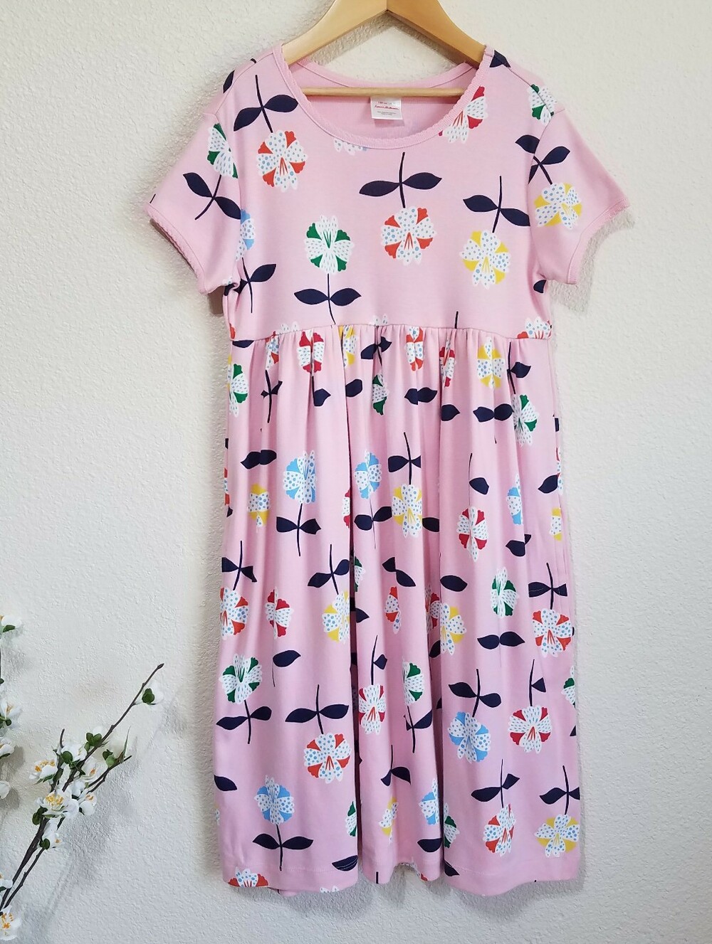Hanna Andersson Pinwheel Flowers Pink Daydress Play Dress
